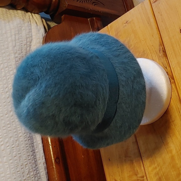 Women's Vintage Blue Angora Kangol Bucket Hat - Picture 3 of 12